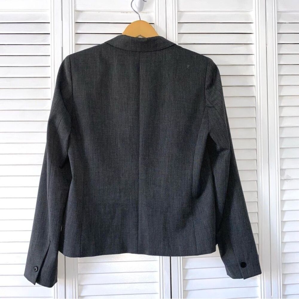 Elie Tahari Blazer Women Size 6 Gray Single Button Jacket Business # - Picture 3 of 3
